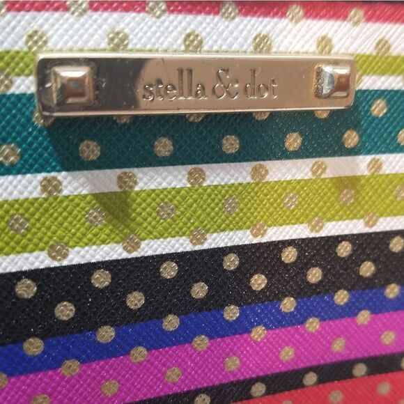 {Stella & Dot} Multicolor Striped Polka Dot Wallet - Picture 5 of 10